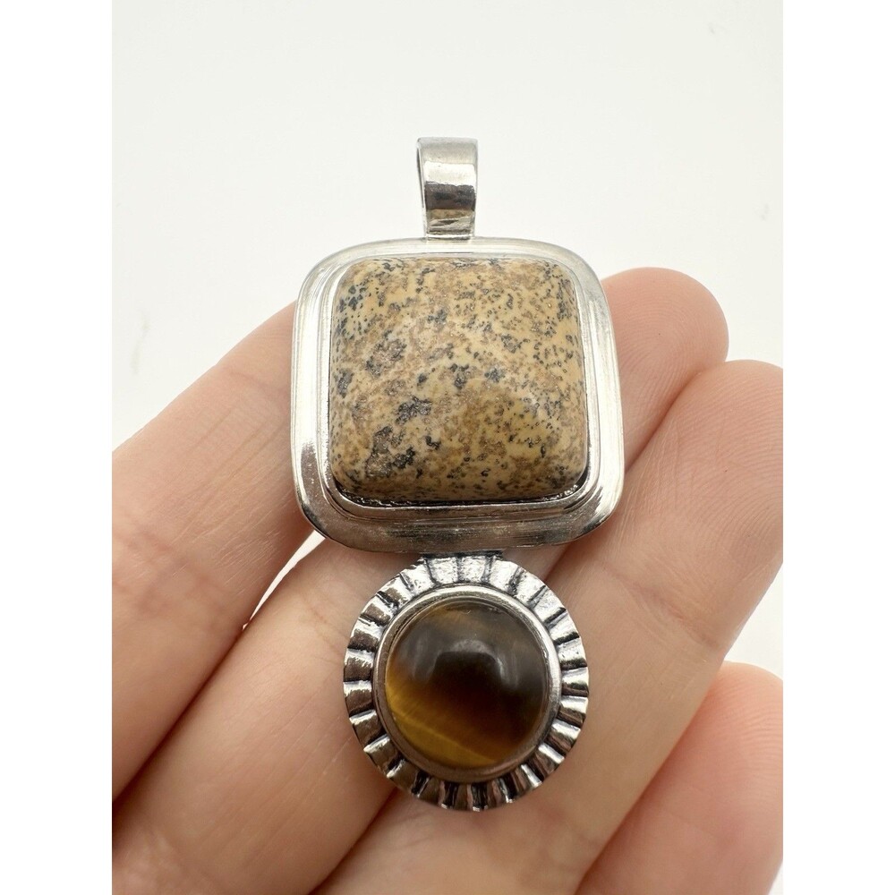 Roman Vintage Jasper Tiger’s Eye Pendant